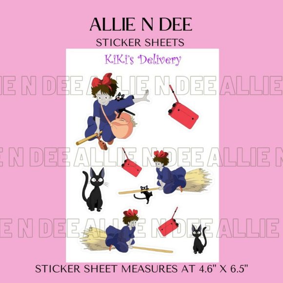Kiki's Delivery Service - Kiki, Jiji the Cat, Bakery Sticker Sheets - 3 Pack - Picture 3 of 8
